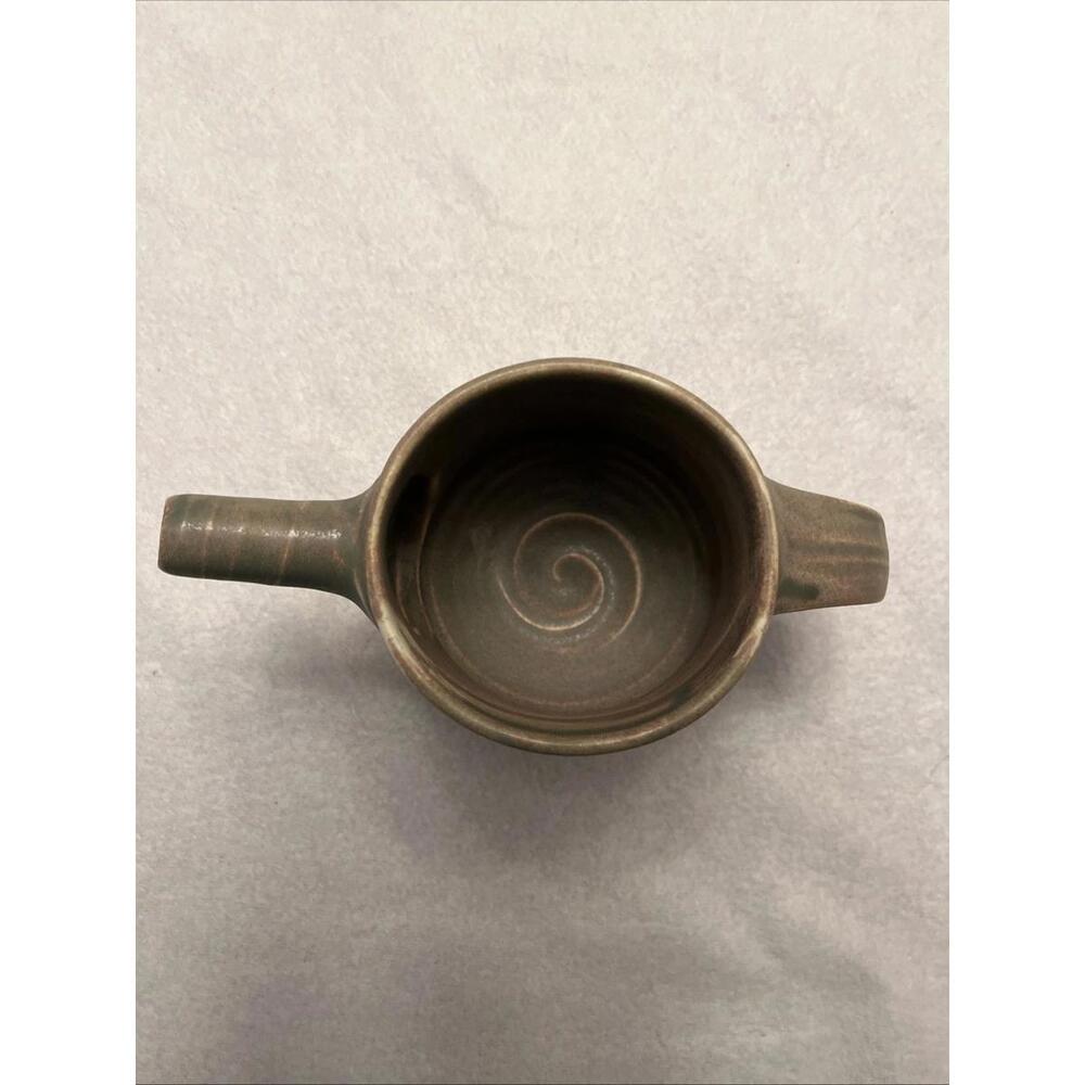 Pottery Hand Thrown Stoneware Clay Earth Tones Pitcher Signed Mark Knott - Picture 4 of 6